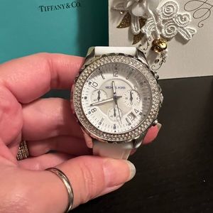 Michael Kors Silicone Watch with Blue stones. MK-5389